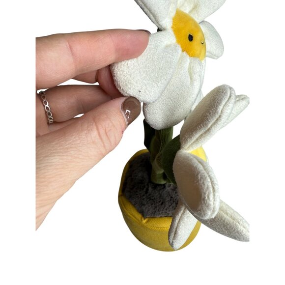 Jellycat Amuseable Daisy Plant Pot Stuffed Plush Toy 10" Yellow Pot - Picture 3 of 4